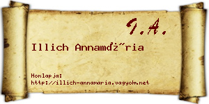 Illich Annamária névjegykártya